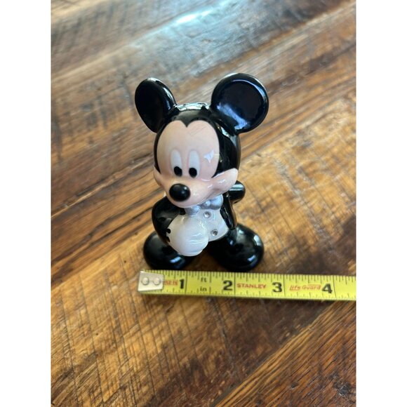 Vintage Disney Mickey Mouse Black & White Ceramic Salt Shaker 4.5" Tall - Picture 7 of 7